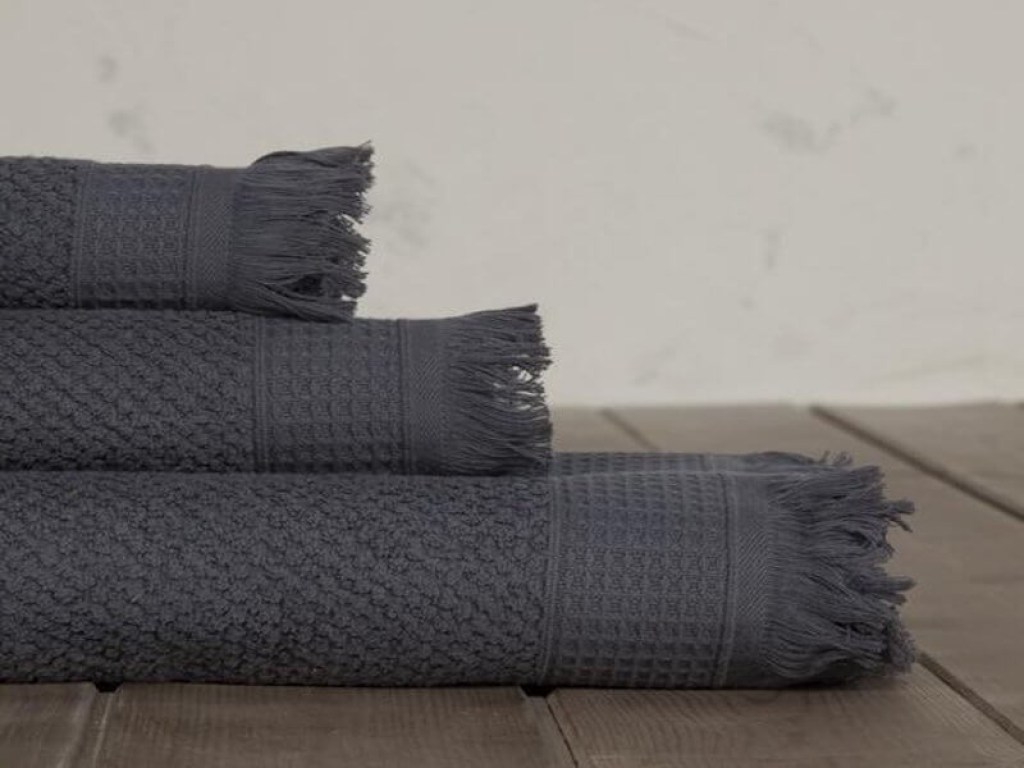 Σετ Πετσέτες Μπάνιου Ανθρακί Βαμβακερές Dorinda Γαρύφαλλο 3TMX | Γαρύφαλλο - Λευκά Είδη